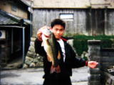 1991年、ショアから真冬の琵琶湖での１本、54ｃｍ。